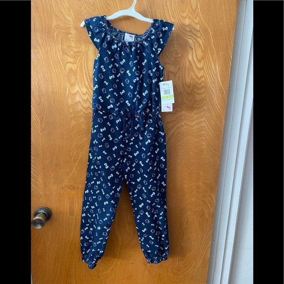Hello Kitty denim shirt sleeve jumpsuit 4 - Picture 2 of 6